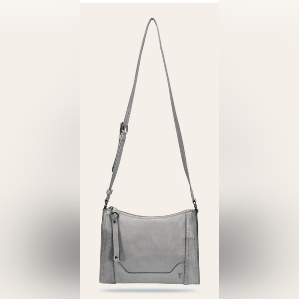 Frye Melissa Dark Gray Leather Crossbody Bag